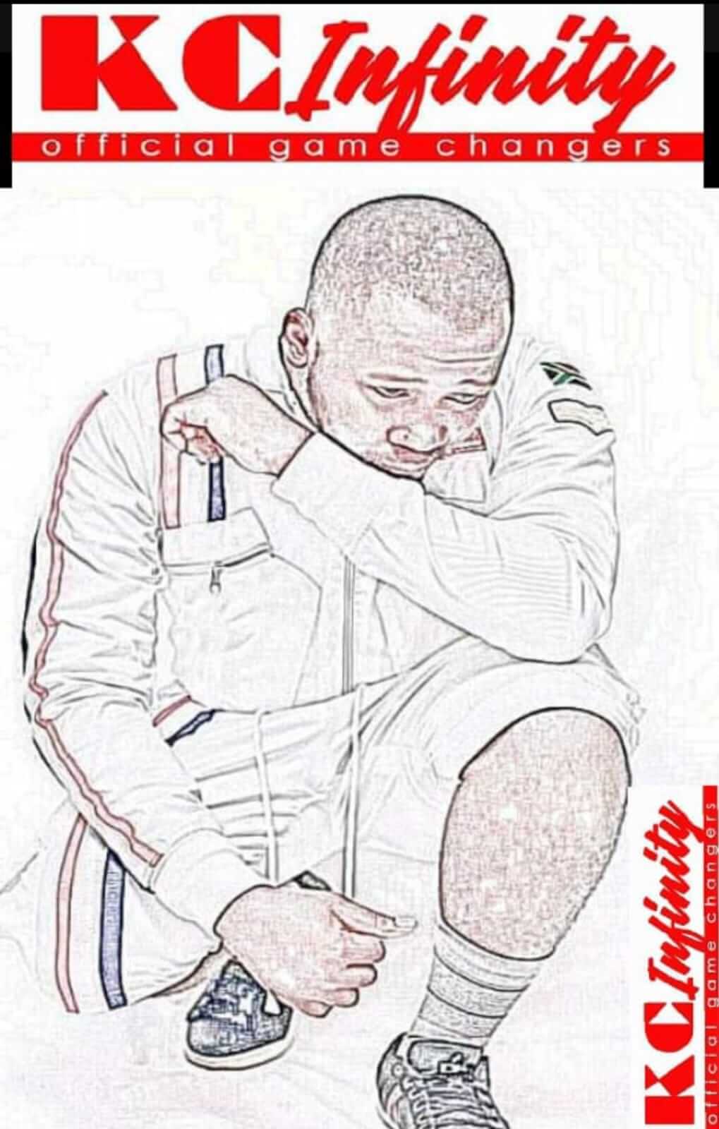 moMogale in the studio recording music